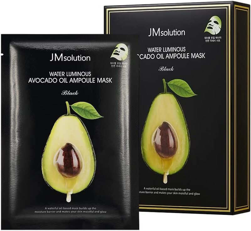 

JM Solution Water Luminous Avocado Oil Ampoule Mask, 10 Masks