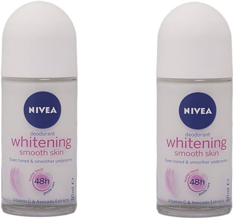 

Nivea Whitening Smooth Skin Roll On, 50ml (Pack of 2)