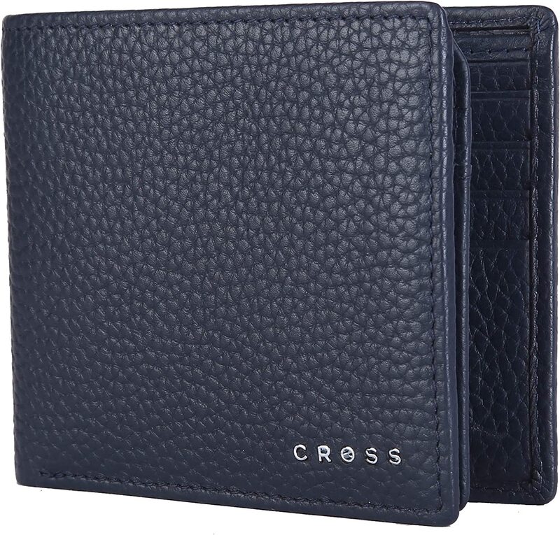 

Cross Men's Wallet Stylish Genuine Leather Wallets for Men, Navy Blue