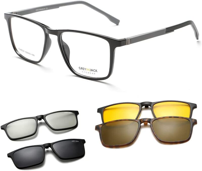 

Grey Jack Polarized Full-Rim Rectangle Black Eyeglass Frames Unisex