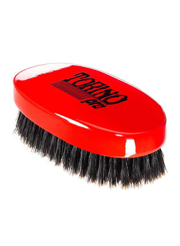 

Torino Pro Wave Medium Hard Oval Palm/Military Brush fo Curly Hair, Red, 1 Piece