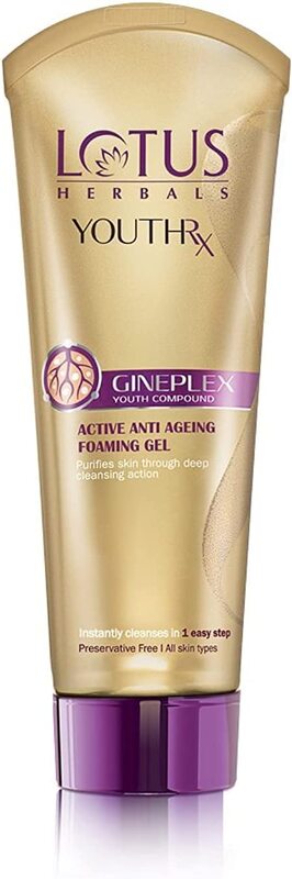 

Lotus Herbals Youthrx Active Anti Ageing Foaming Gel Face Wash, 50g