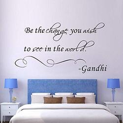 Gadgets Wrap Vinyl Inspirational Sayings Sticker Be The Change You Want to See Wall Art, 60 x 5cm, Multicolour