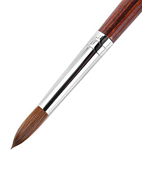 

Rolabling Red Wooden Professional Kolinsky Sable Nail Art Brush, Size 12