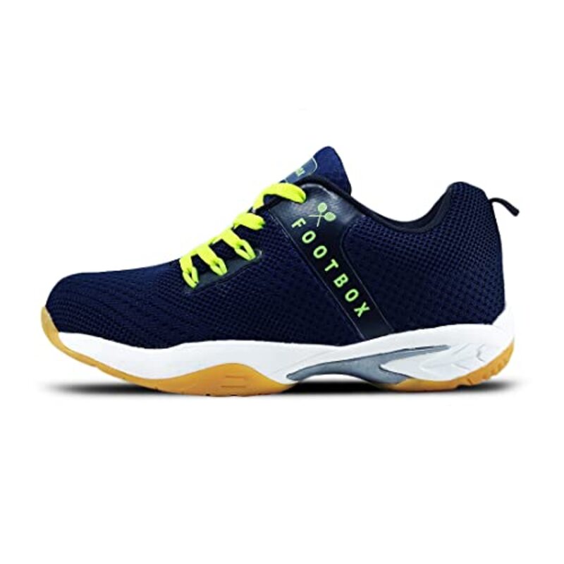 

Footbox Sonic Grip Badminton Sneaker for Men, 7UK, Navy Blue