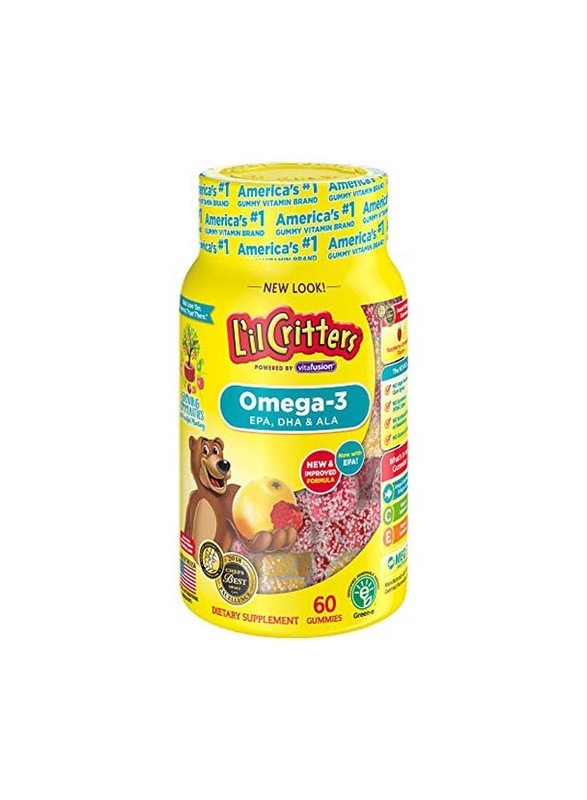 

Lil Critters Omega-3 Vitamin Gummy Fish Dietary Supplement, 3 Pack x 60 Count