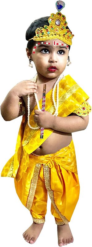 

Fancy Steps Krishna Fancy Dress Costume, Ages 3+, Yellow