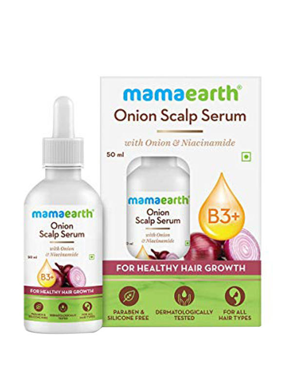 

Mamaearth Onion Oil Scalp Serum with Niacinamide for Healthy Hair Growth, 50ml