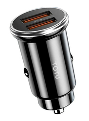 Totu DCCQ-04 Dual Port USB with 4.0 Fast Charging Car Charger, Black