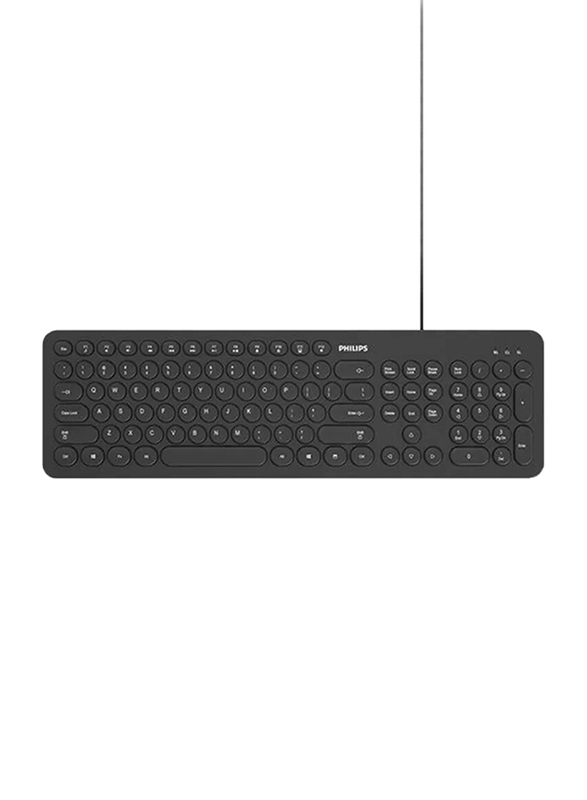 Philips Wired English Keyboard, Black