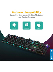 Philips Mechanical Gaming English Keyboard, Black
