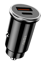 Totu DCCPD-02 Dual Port Quick Charging Car Charger, Black