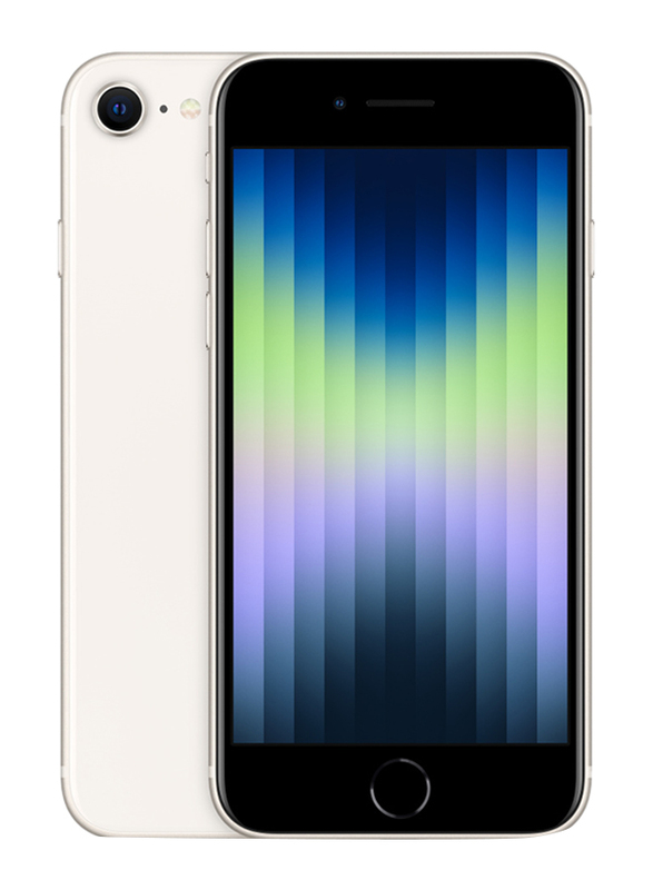 

Apple iPhone SE (2022) 3rd Gen 128GB Starlight, With FaceTime, 4GB RAM, 5G, Single Sim Smartphone, International Version