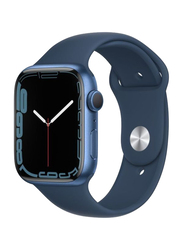 Apple Watch Series 7 - 45mm Smartwatch with Music Storage, GPS, Blue Aluminium Case with Abyss Blue Sport Band