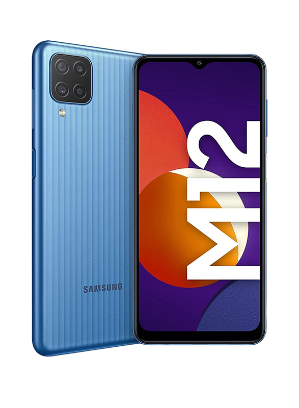 

Samsung Galaxy M12 64GB Blue, 4GB RAM, 4G LTE, Dual SIM Smartphone