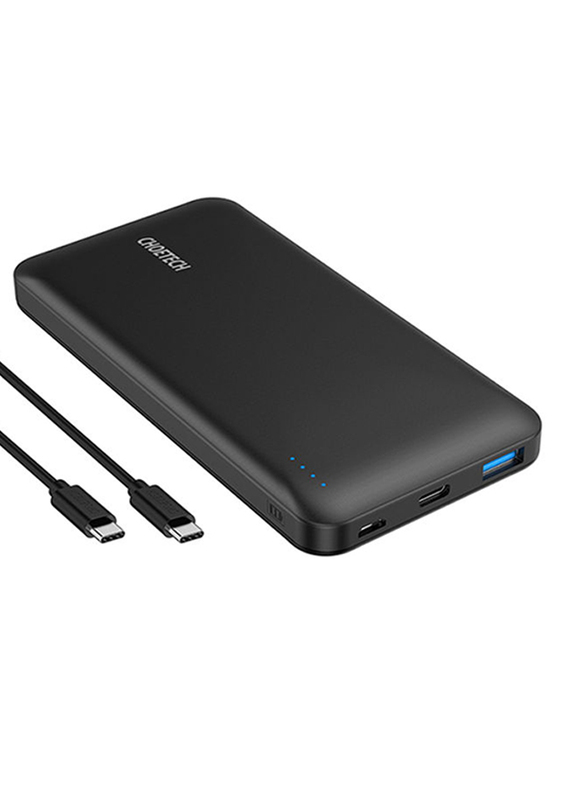

Choetech 10000mAh Wired Power Bank with Lightning Cable, Black