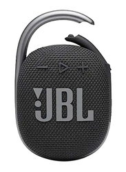 JBL Clip 4 Water Resistant Portable Bluetooth Speaker, Black