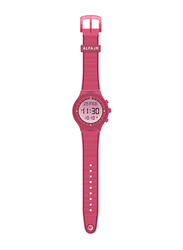 Al Fajr Digital Watch Unisex with Rubber Band, Water Resistant, WY-16, Pink