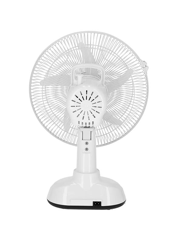 Krypton Table Fan with LED Oscillating/Rotating and Static Feature 25W, KNF6065, White