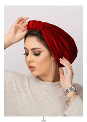 Turban & Fashion Velvet Ball Turban for Women, Maroon