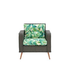 Danube Home Stella Rattan Sofa, Single Seater, Green