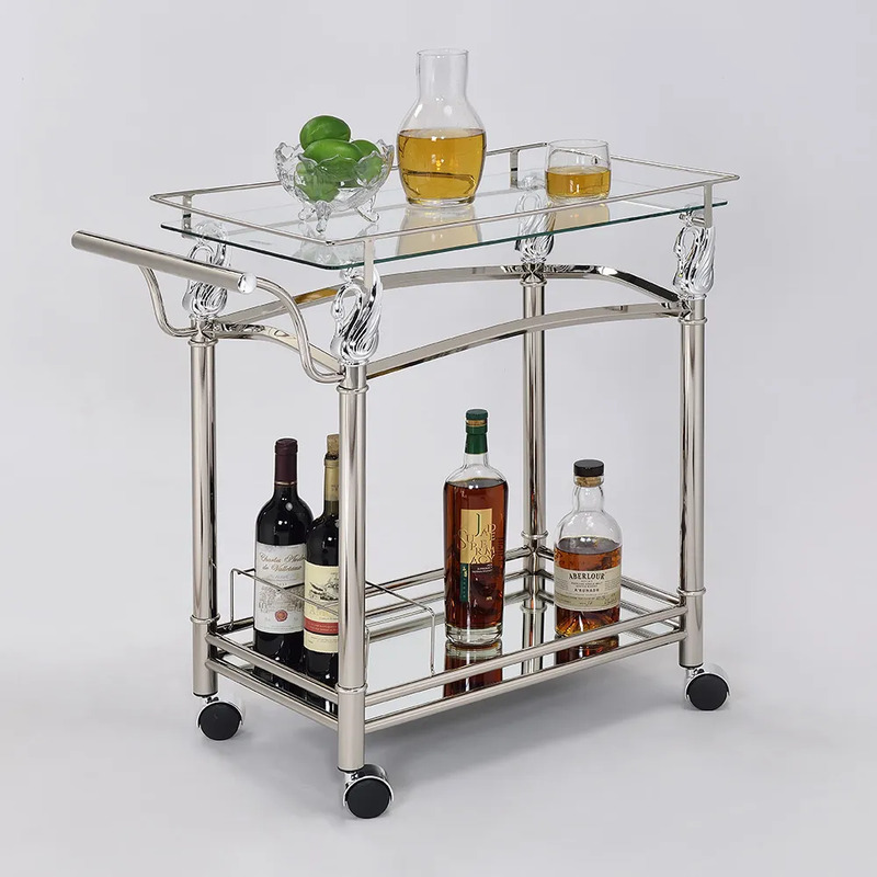 

Danube Home Romy 2 Tier Serving Trolley, Silver