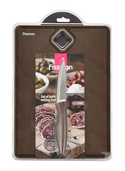 Danube Home 2-Piece Silicone Knife with Small Cutting Board, 2692, Choco Brown