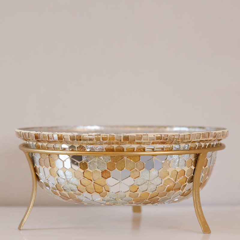 

Danube Home Mosaic Bowl, White