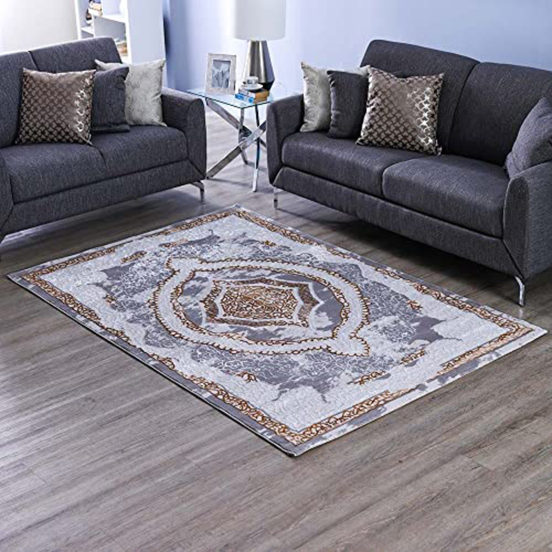 

Danube Home Cp21 Abusan Rugs, Grey/Mustard