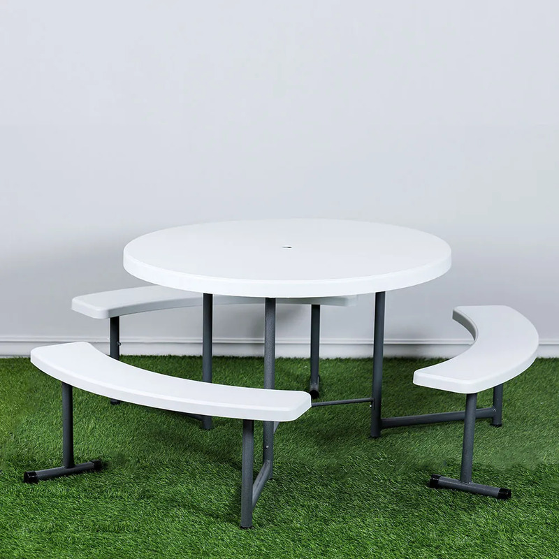 

Danube Home Picnic Round Dining Table, White