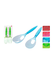 Danube Home 2-Piece On Salad Cutlery Plastic Double Injection Set, 170419260, Assorted