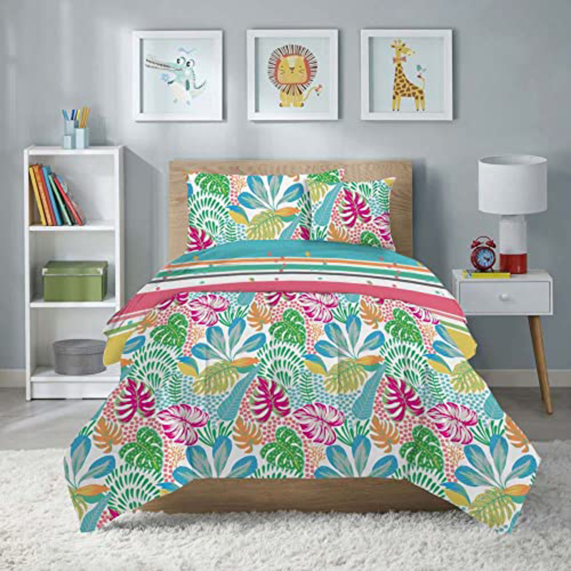 

Danube Home 4-Piece My Happy Place Kids Comforter Set, Multicolor