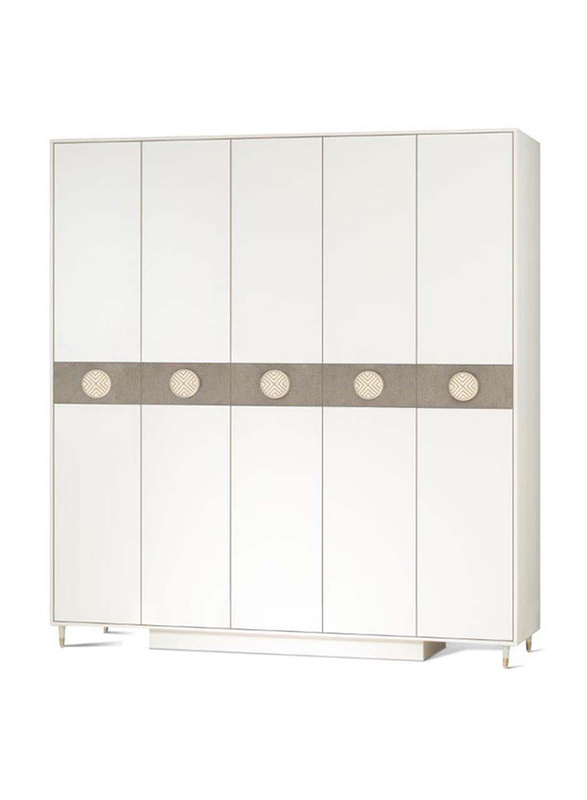 

Danube Home Katrina 5 Door Wardrobe, White