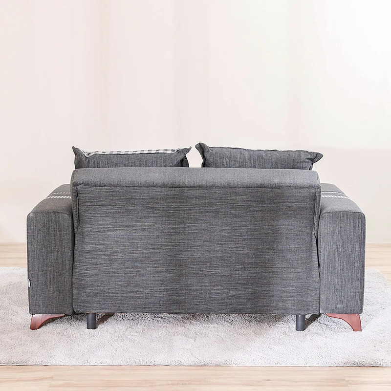 Danube Home Kristel 2 Seater Fabric Sofa, Dark Grey