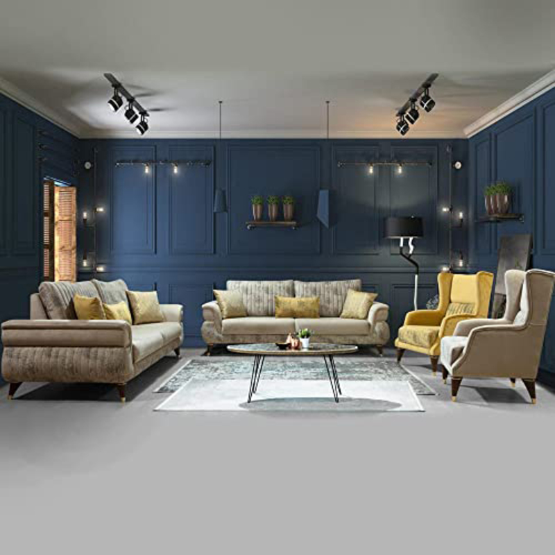 Danube Home Carmen 1 Seater Fabric Sofa, Yellow