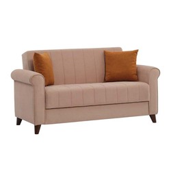 Danube Home Monde Fabric Sofa, Double Seater, Caramel Beige
