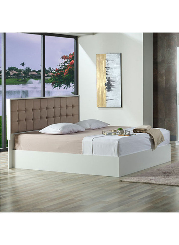 

Danube Home Ruby King Bed, White/Beige