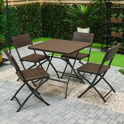 Danube Home Lima Dining Set, Dark Brown