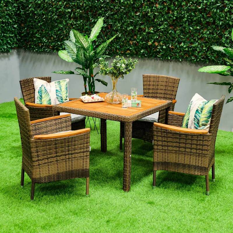 

Danube Home Kuba Dining Set, Brown