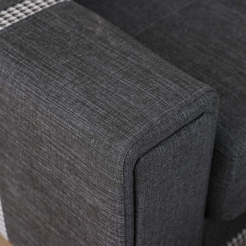Danube Home Kristel 2 Seater Fabric Sofa, Dark Grey