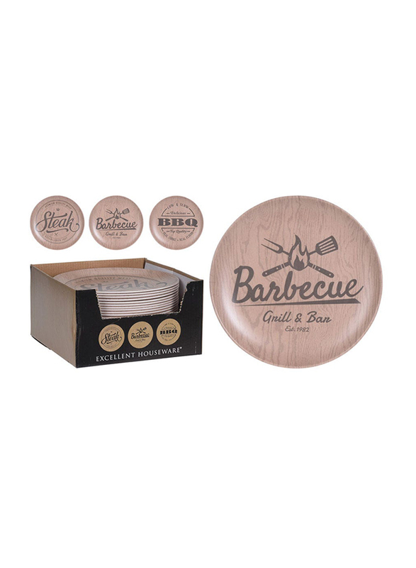 Danube Home Plate Flat Bamboo/Melamine, 177401340, Assorted