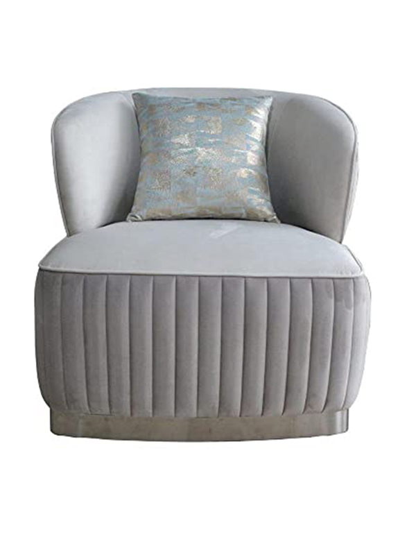 

Danube Home Clarice 1 Seater Fabric Sofa, Light Grey