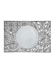 Danube Home Glamour Laser Cutting Placemat, Silver