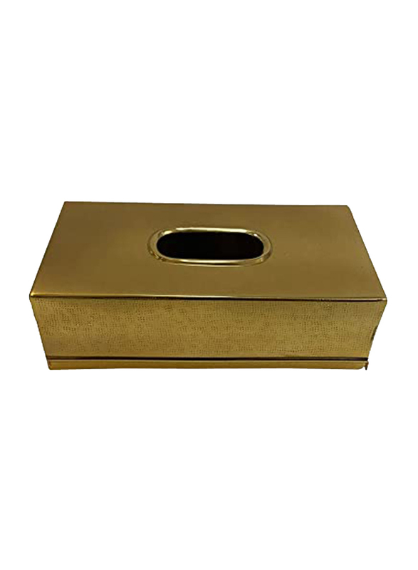 

Danube Home Aspen Tissue Box, Gold
