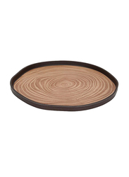 Danube Home Annual Ring Bamboo Fiber Plate, Large, 17066, Beige