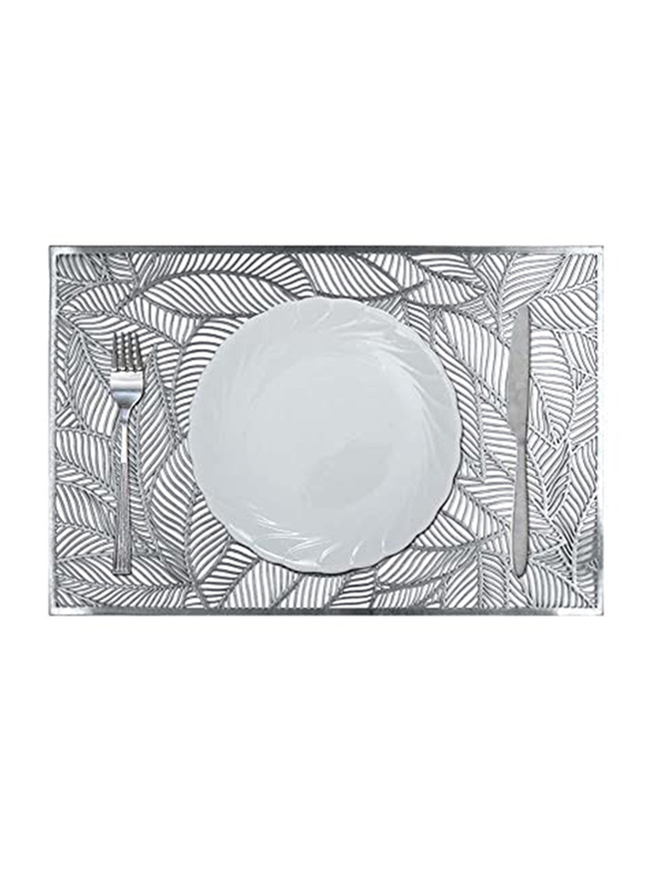 

Danube Home Glamour Laser Cutting Placemat, Silver