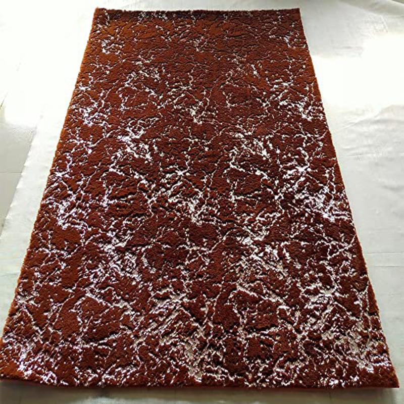 

Danube Home Rabbit Fur With Foil Design Rugs, Gold