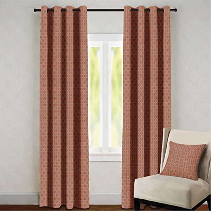 

Danube Home Glitz Ss Eyelet Curtain Without Lining, Dark Maroon