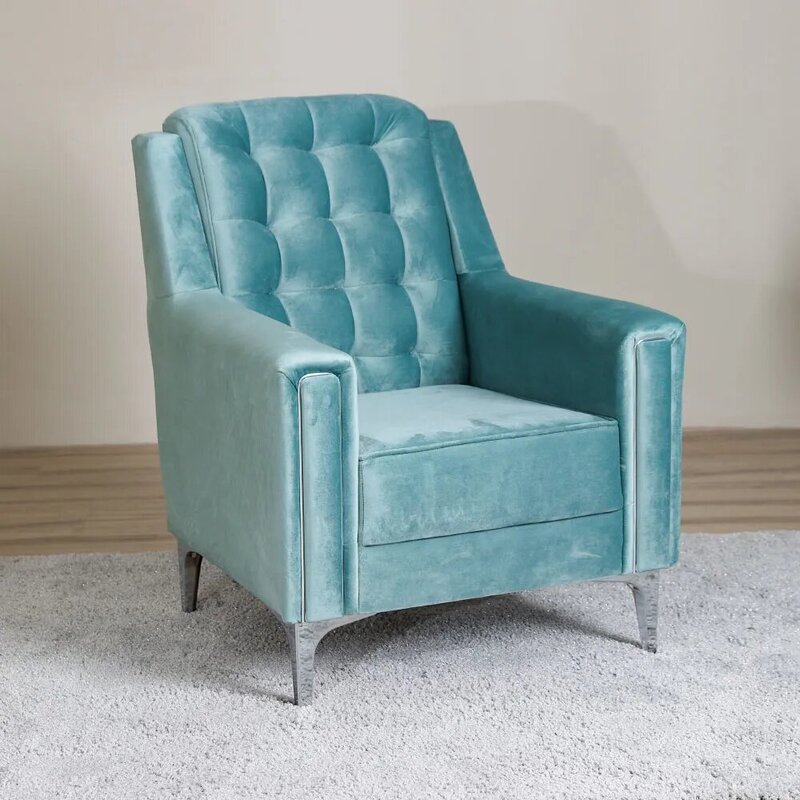 Danube Home Harmony Fabric Sofa, Single Seater, Sage Blue
