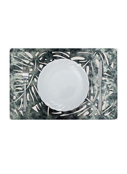 Danube Home Glamour Vintage Pvc Die Cut Placemat, Silver